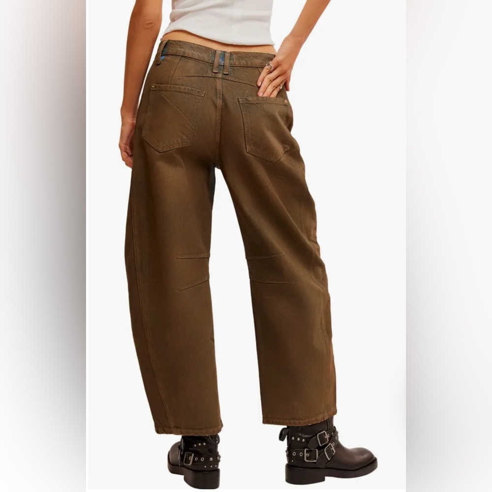 free people Good Luck Coated High Waist Ankle Barrel Jeans - Picture 4 of 7